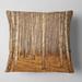 Designart 'Dense Birch Forest in the Fall' Forest Throw Pillow