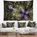 Designart 'Fractal Flower Light Brown Digital Art' Flower Wall Tapestry