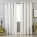 Aurora Home Mix & Match Linen Blend and White Blackout 4 Piece Curtain Panel Set - 52 x 84 - 52 x 84