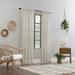 Clean Window Crushed Texture Anti-Dust Sheer Linen Blend Curtain Panel, Single Panel