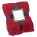 Decorative Throw Blanket - 50x60in Soft Knit with Delightful Fringe Edges for a Sophisticated and Cozy Touch to Your Home