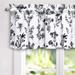DriftAway Sylvia Floral Botanical Herbs Watercolor Printed Pattern Lined Blackout Window Curtain Valance