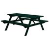 Pine 8' Picnic Table with Attached Benches