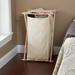 X-Frame Folding Wood Laundry Hamper - 17.0"L x 19.0"W x 30.0"H