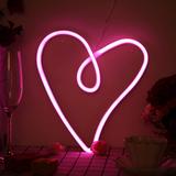 Love Heart Shaped Neon Light Valentine's Decor USB and Battery Powered - Standard