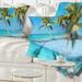 Designart 'Tropical Beach' Photography Seascape Throw Pillow