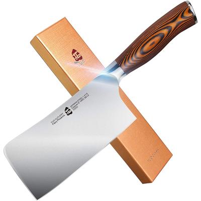 Tuo Cutlery 6" Chopper/MeatVeg Cleaver Knife,HC Steel,Erqonomic Handle