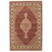 Hand-knotted Tabriz Haj Jalili Red Wool Rug - 6'6 x 9'9/6'6" x 9'9"