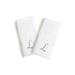 Copper Grove Belgrad 2-piece White Turkish Cotton Hand Towels with Grey Script Monogrammed Initial