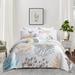 Style Quarters Birdie 7pc Comforter Set - 100% Cotton - Botanical Floral and Birds on White Ground - Machine washable - Queen