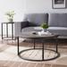 SEI Furniture Darren Modern Rustic Farmhouse Reclaimed Wood Round Coffee Table