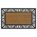 RugSmith Natural Black Moulded Rubber Coir Rectangle Irongate Doormat, 18" x 30" - 18" x 30"