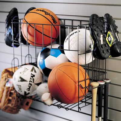 Organized Living Granite Sports Rack with Basket