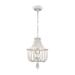 Elk Home Virgin Queen White With Wooden Bead Shade 1 Light Pendant