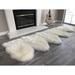 Dynasty Natural 5-Pelt Luxury Long Wool Sheepskin Shag Rug