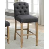 Hail Rustic Fabric Tufted Bar Height Chairs (Set of 2) by Furniture of America