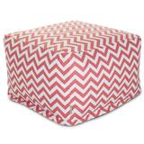 Majestic Home Goods Indoor Chevron Cotton Ottoman Pouf 27 in L x 27 in W x 17 in H