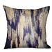 Plutus Ocean Avalanche Blue Ikat Luxury Outdoor/Indoor Decorative Throw Pillow