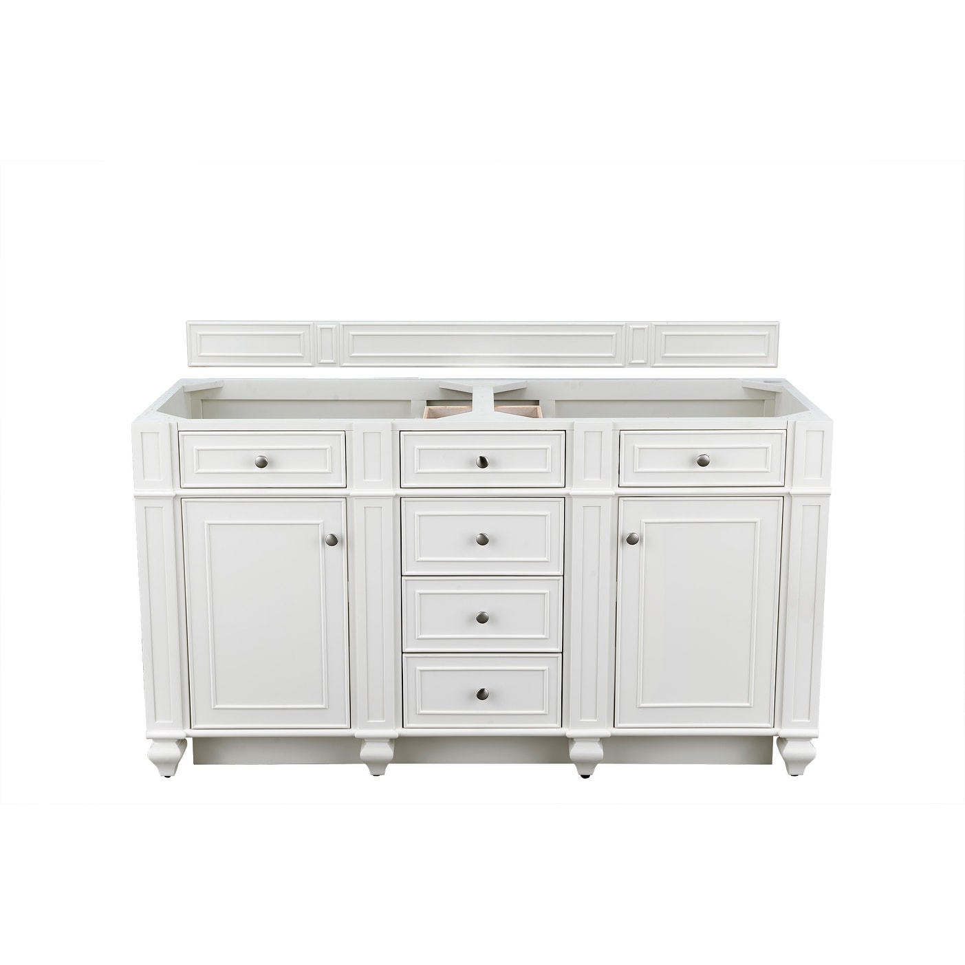 James Martin Vanities Bristol 60" Double Vanity, Bright White