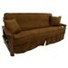 Microsuede Full-Size 8-10 Inch Thick Futon Slip Cover Set with Two Throw Pillows - Full