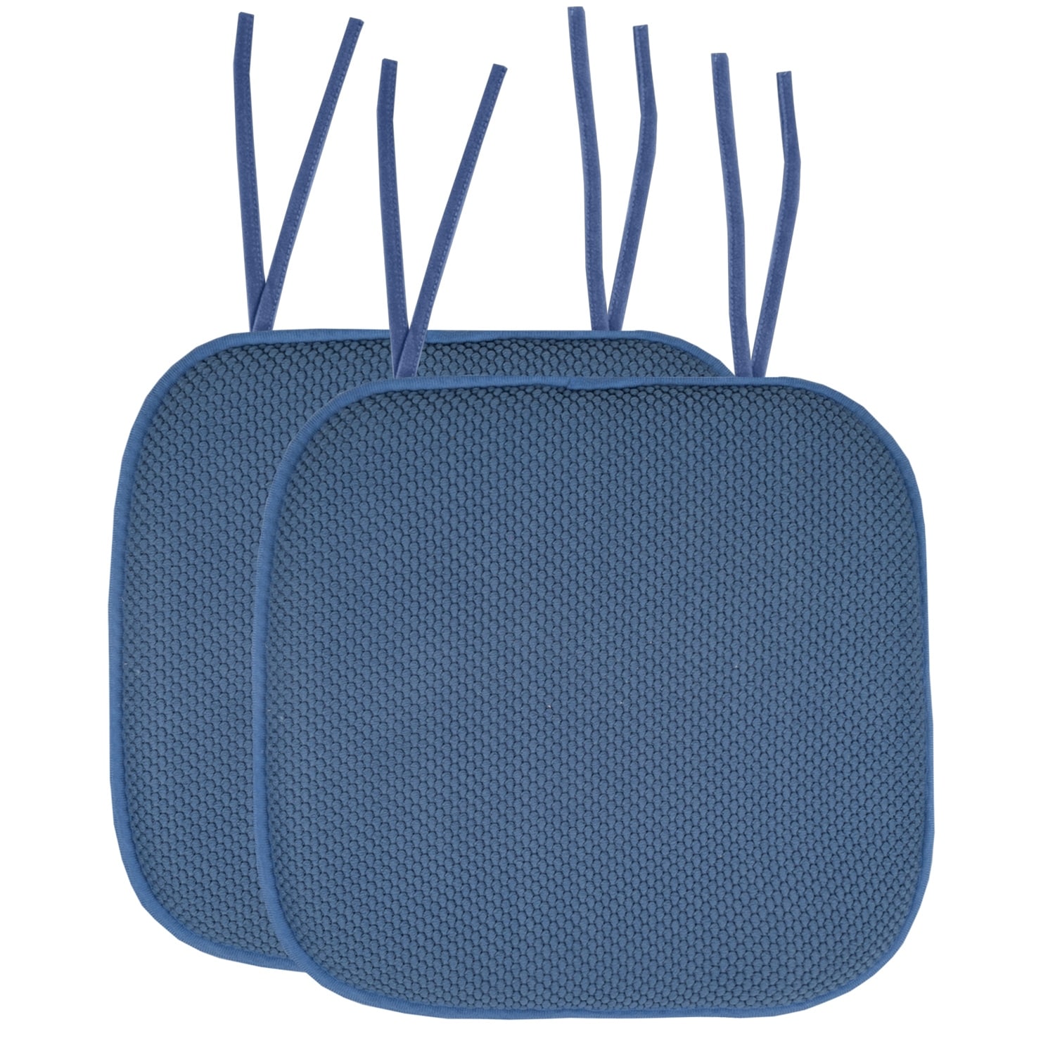 Sweet Home Collection Honeycomb Memory Foam Non Slip Chair Cushion Pad with Ties 16