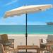 SAFAVIEH Outdoor Living Zimmerman 6.5 x 10 Ft Rectangle Market Umbrella