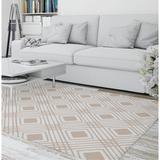 CRISS CROSS DIAMONDS TAN Area Rug by Kavka Designs