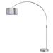 ORBITA Brushed Nickel LED Retractable Arc 82-Inch Dimmable Floor Lamp