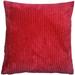 Wide Wale Corduroy 22x22 Throw Pillow with Polyfill Insert, Red