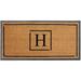 A1HC- Designer Hand-Crafted Rubber Coir Molded Double/Single Door Mat Monogrammed, Perfect and More Functional Size 24x48 Inch