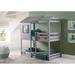 Donco Kids Light Grey Twin over Twin Loft Bunk Bed