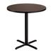 NPS Café Table "X" Base, Counter Height, 36" Round, 36" Height