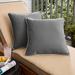 Charcoal Grey with Ivory Corded Indoor/ Outdoor Pillow Set (Set of 2)