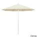 California Umbrella 7.5' Rd.. Aluminum Frame, Fiberglass Rib Market Umbrella, Push Open, White Finish, Pacifica Fabric