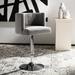 SAFAVIEH Couture Zayna Velvet/ Chrome Adjustable Bar Stool - 21.3" W x 22.1" L x44.1" H