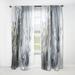 Designart 'White, grey and White Marble Acrylic' Mid-CenturyCurtain Single Panel