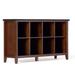 WYNDENHALL Stratford SOLID WOOD 57 inch Wide Transitional 8 Cube Storage Sofa Table - 57 inches wide