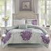 Madison Park Essentials Caldwell Purple Comforter Set with Cotton Bed Sheets