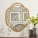 Dauphin Scalloped Gold Accent Wall Mirror - 27.5"L x 33.5"W x 1.25"H