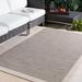 Cammie Solid Bordered Outdoor Area Rug