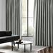 Ex. Fabrics Silver Faux Textured Dupioni Silk Curtain (1 Panel)