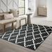 Style Haven Marianna Ornate Lattice Black/ Off-White Loop Pile Indoor Outdoor Area Rug