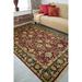 Hand-knotted Taj Mahal Dark Burgundy Wool Area Rug - 5'6" x 8'6" - 5'6" x 8'6"