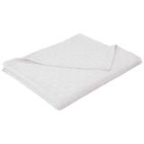 Basketweave Thin Cotton Cozy Bed Blanket Full/Queen White