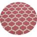 Contemporary Trellis Oriental Wool Area Rug Hand-tufted Bedroom Carpet - 8'0" x 8'0" Round