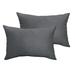 Shelton Sunbrella Charcoal Indoor/Outdoor Knife Edge Pillow Set