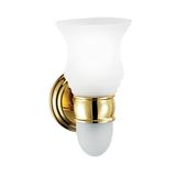 Bentley Solid Brass Wall Sconce with Frosted Glass & Nightlight Option