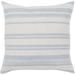 Surya Lawson Blue & White Striped Poly Fill Throw Pillow (18" x 18")