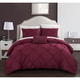 Chic Home Whitley 4 Piece Pinch Pleated Duvet Cover Set