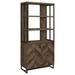 Coaster Furniture Millbrook Rustic Oak Herringbone 2-door Bookcase